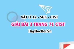 Giải bài 3 trang 71 Vật lí 12 Chân trời sáng tạo